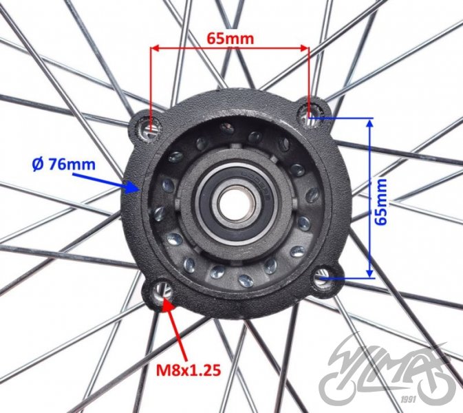 Zadní kolo Pitbike CRF50 - 1,85-14"