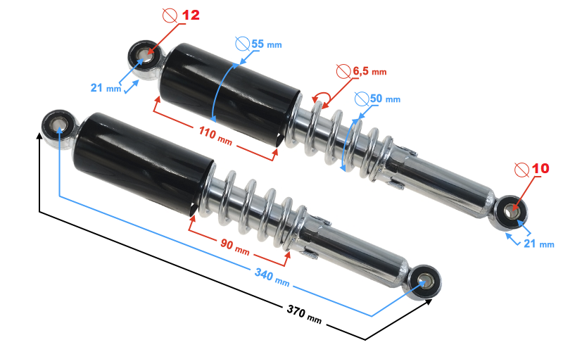 Tlumiče pérování zadní Jawa Betka