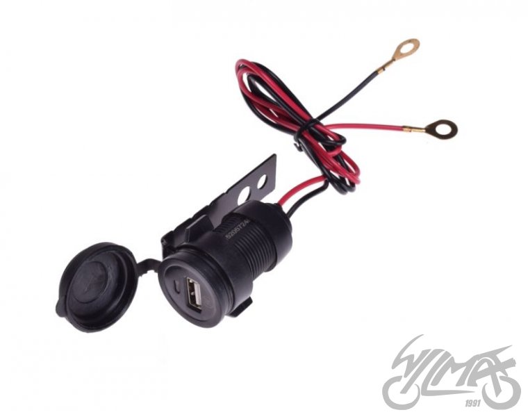 Motocyklová zásuvka s USB konektorem