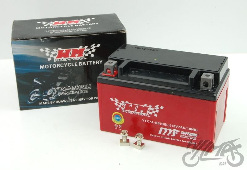 Akumulátor typ YTX7A-BS GEL - 12V 6Ah