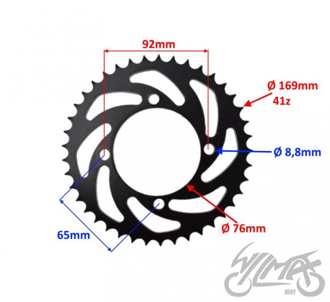 Rozeta Pitbike CRF50 428H 41Z