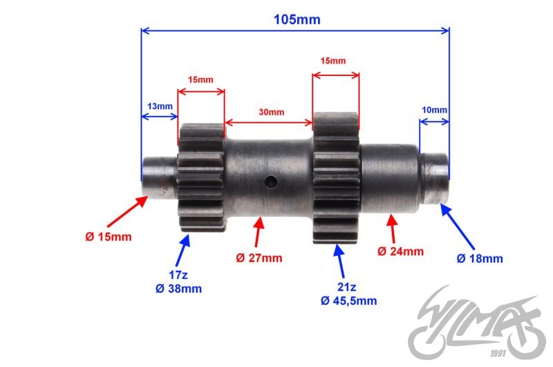 Ozubené kolo zpátečky ATV 250 ST-9E - motor 167MM