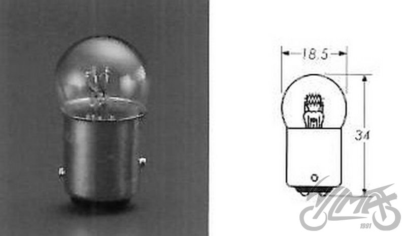 Žárovka 12V 10/3W G18,5 BA15D