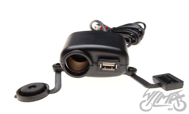 Motocyklová zásuvka s USB konektorem