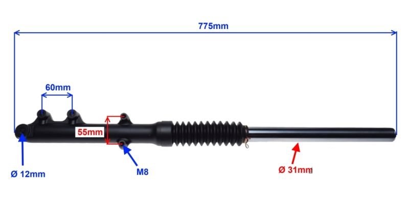Levá vidlice motocyklu Junak 901 Sport