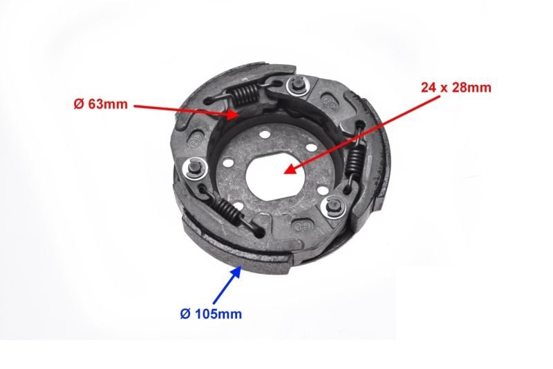 Čelisti zadní spojky skútr GY6 50 4T