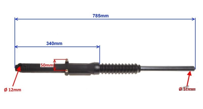 Levý přední tlumič - Shineray XY150
