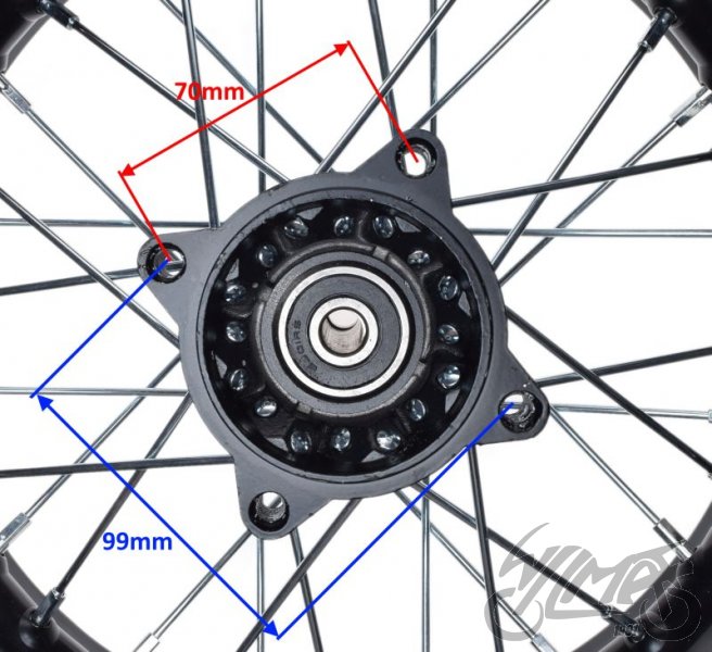 Zadní kolo Pitbike CRF50 - 1,85-12"