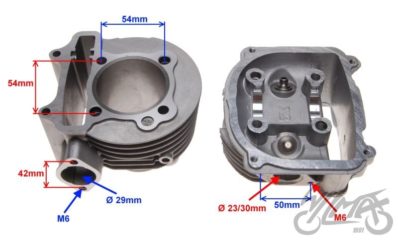 Sportovní válec motoru typu GY6 152FMI a 139QMB - 150cm3