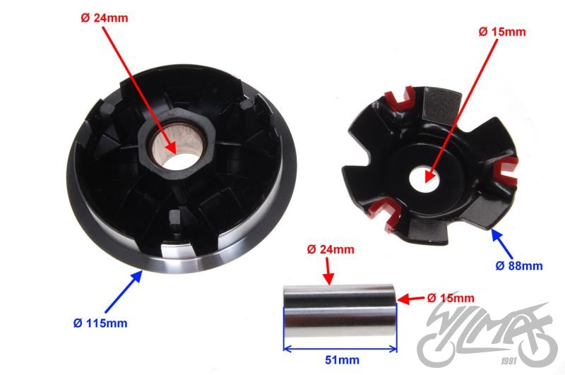 Variátor čína 4T GY6 125 - TUNING