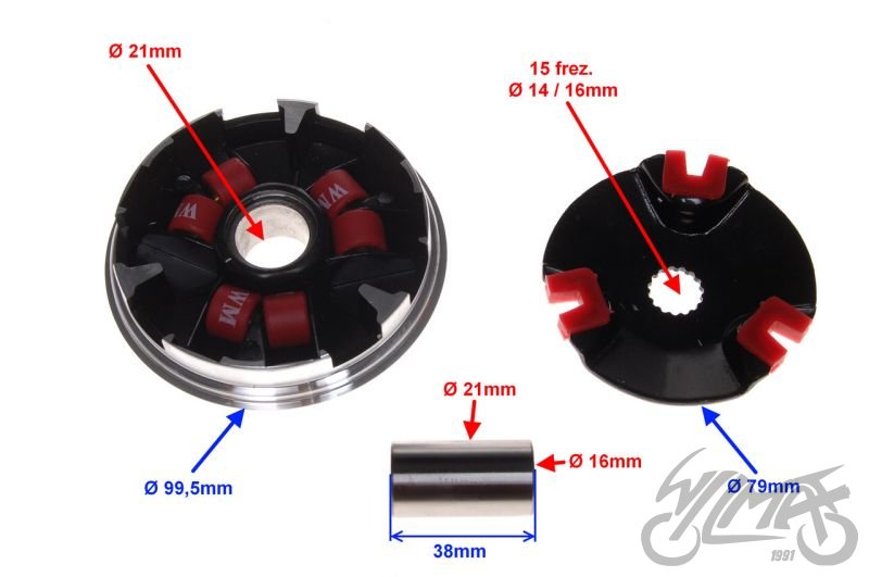 Variátor Yamaha Jog 90 - TUNING