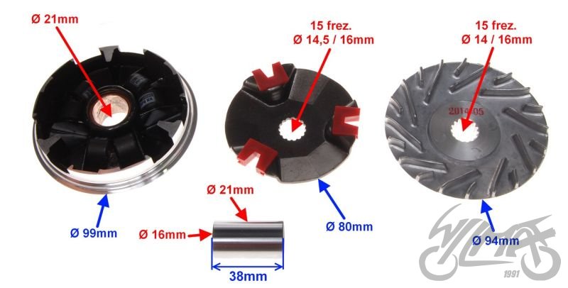 Variátor Longjia Sharpy 50 - TUNING