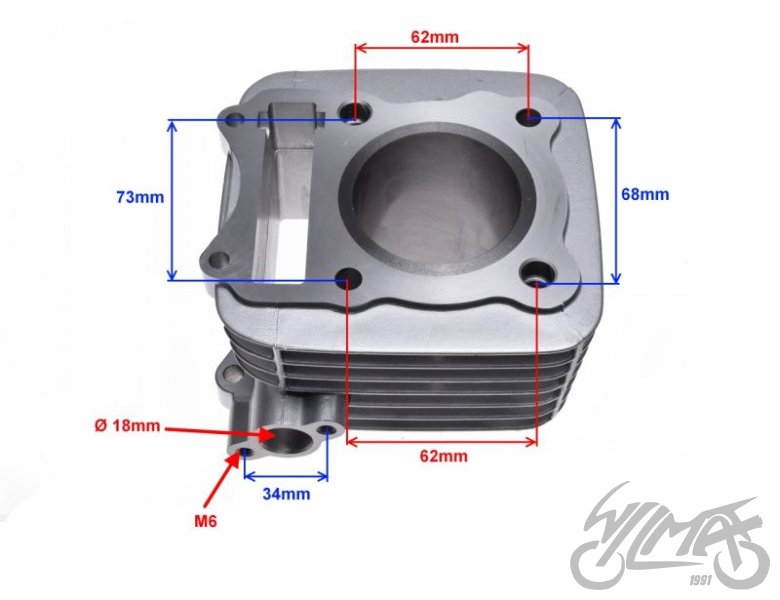 Sportovní válec Suzuki GN125 - 57mm vrtání