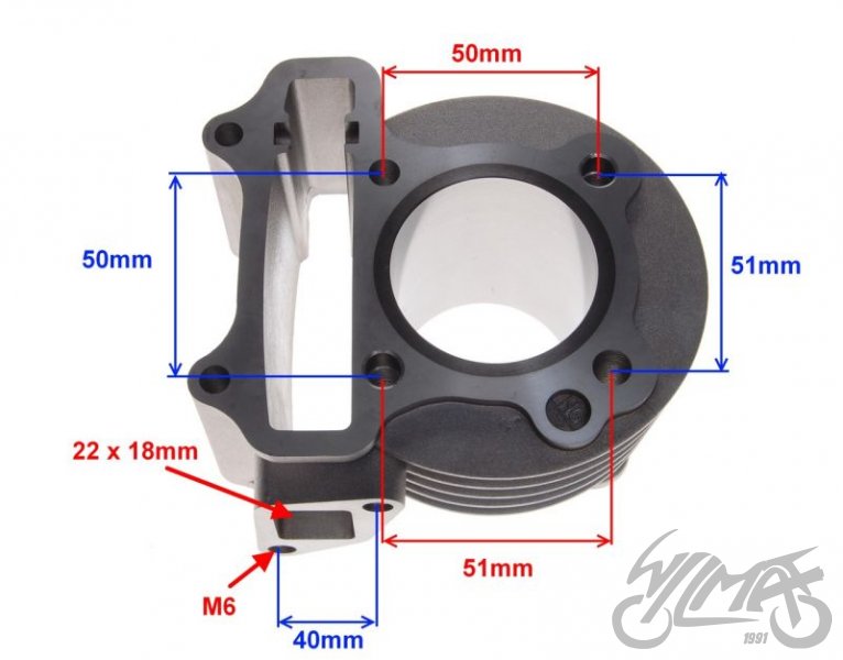 Válec 50cm3 pro motory GY6 50cm3