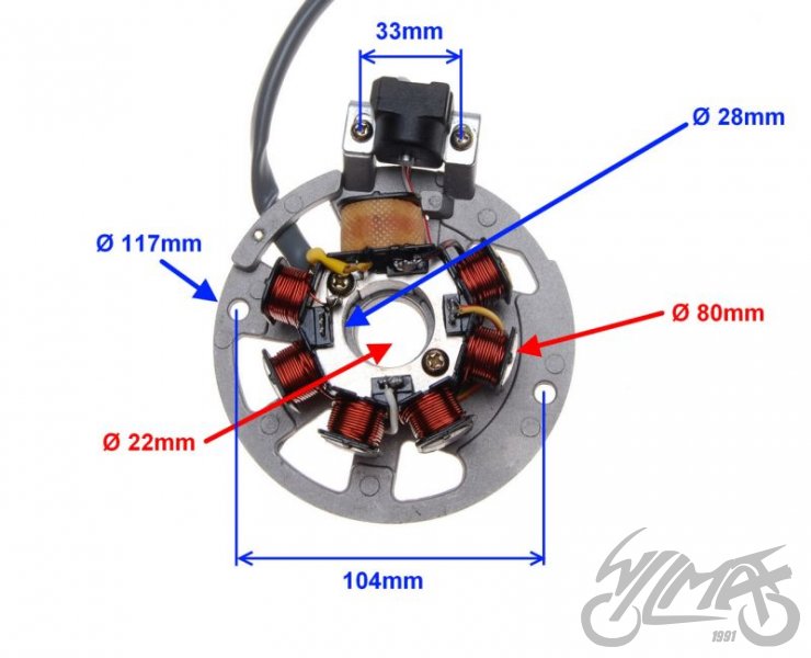 Stator zapalování CPI Quantum 50