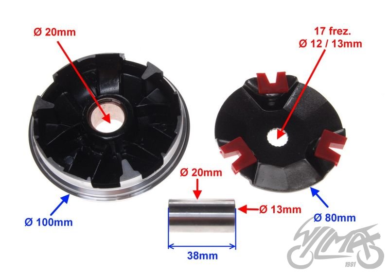 Variátor Yamaha BWS 50 - TUNING