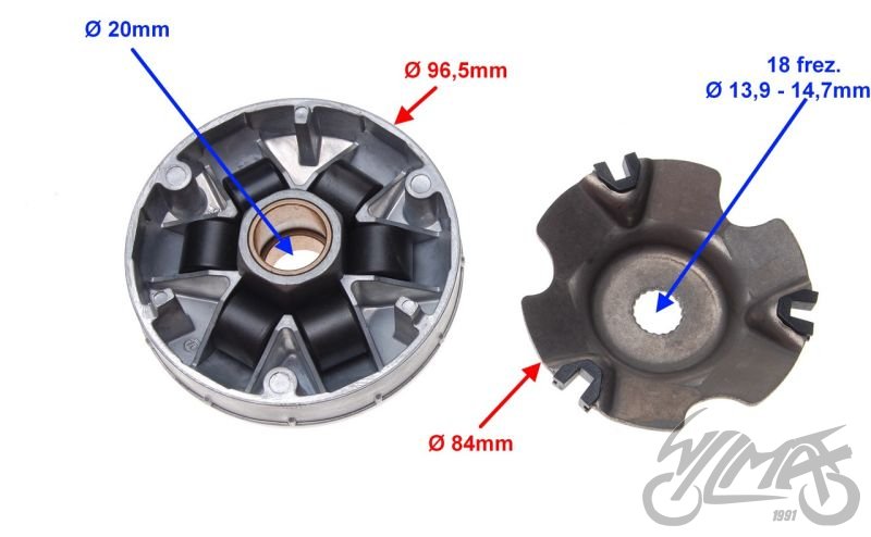 Variátor Piaggio Zip 50 4T